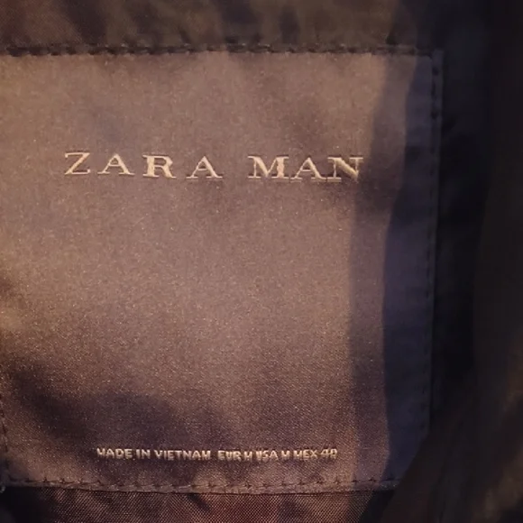 ZARA MAN Mixed Media Puffer Vest - Size Medium - Picture 2 of 8